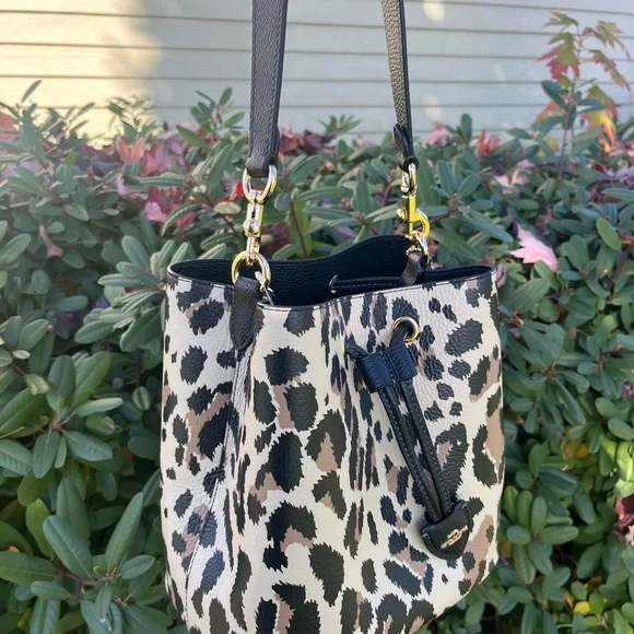 Coach Rowen Bucket Bag with Leopard Print -CCD03 - Picture 14 of 14
